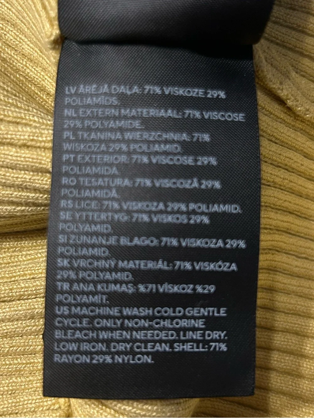 H&M Women’s Dusty Yellow Rib Knit Top, Size Small - Picture 11 of 11